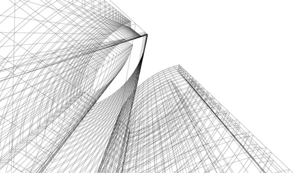 Mimari sanat konseptinde soyut çizgiler, minimum geometrik şekiller.