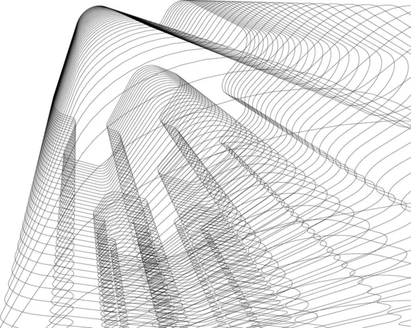 Minimale Geometrische Vormen Architectonische Lijnen — Stockvector