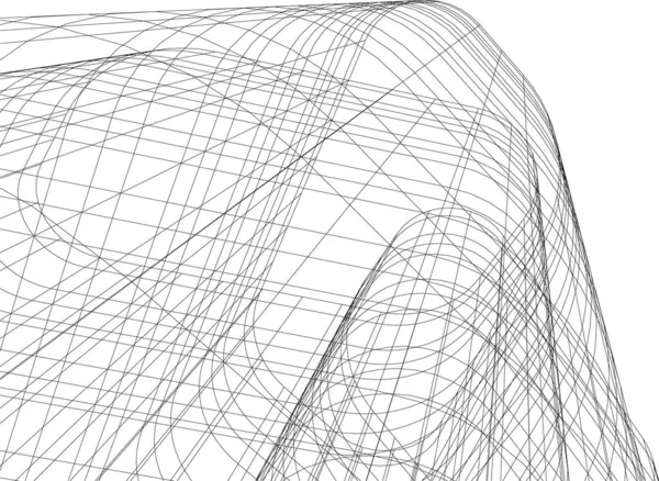 建築芸術の概念における抽象的な線や最小限の幾何学的形状 — ストックベクタ