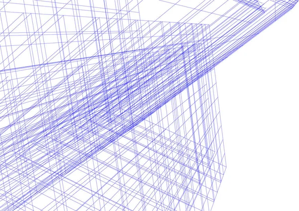 Líneas Abstractas Dibujo Concepto Arte Arquitectónico Formas Geométricas Mínimas — Archivo Imágenes Vectoriales