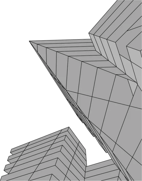 Formas Geométricas Mínimas Líneas Arquitectónicas — Vector de stock