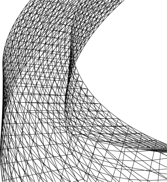 Linhas Abstratas Desenho Conceito Arte Arquitetônica Formas Geométricas Mínimas —  Vetores de Stock