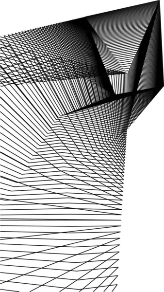 Abstracte Tekenlijnen Architectonisch Kunstconcept Minimale Geometrische Vormen — Stockvector