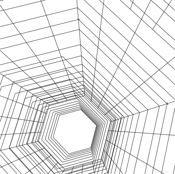 Abstrakcyjne Linie Rysunku Koncepcji Sztuki Architektonicznej Minimalne Kształty Geometryczne — Wektor stockowy