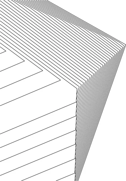 Abstrakta Teckningslinjer Arkitektonisk Konst Koncept Minimala Geometriska Former — Stock vektor