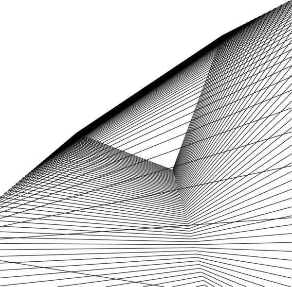 Bentuk Geometris Minimal Garis Arsitektur - Stok Vektor