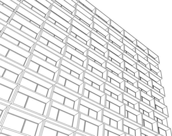 Lignes Dessin Abstraites Dans Concept Art Architectural Formes Géométriques Minimales — Image vectorielle