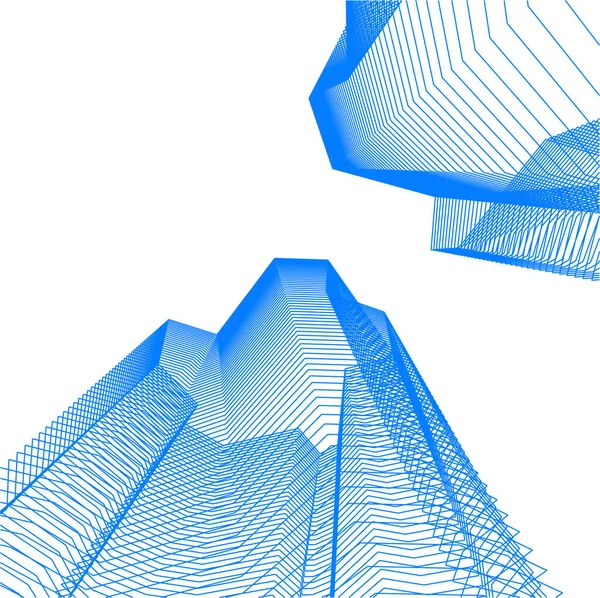 Абстрактные Чертежи Архитектурном Искусстве Минимальные Геометрические Формы — стоковый вектор