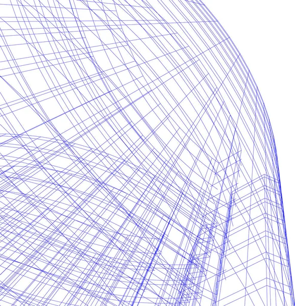 Líneas Abstractas Dibujo Concepto Arte Arquitectónico Formas Geométricas Mínimas — Archivo Imágenes Vectoriales