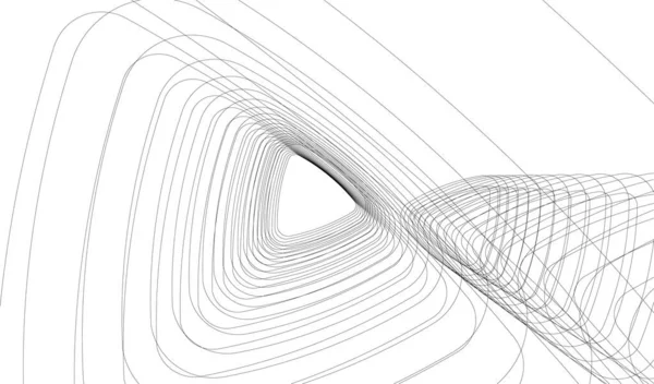 Abstracte Tekenlijnen Architectonisch Kunstconcept Minimale Geometrische Vormen — Stockvector