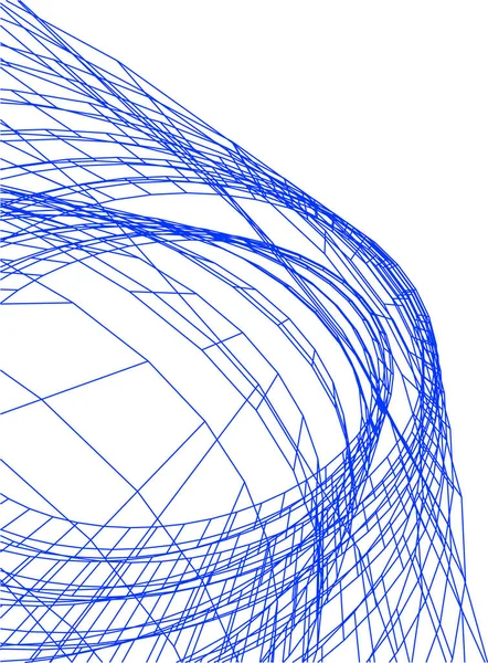 Líneas Abstractas Dibujo Concepto Arte Arquitectónico Formas Geométricas Mínimas — Archivo Imágenes Vectoriales