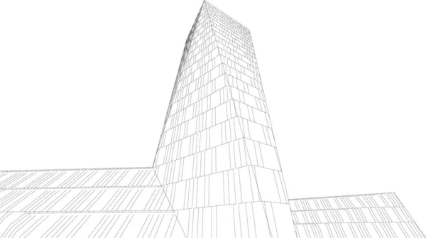 Lignes Dessin Abstraites Dans Concept Art Architectural Formes Géométriques Minimales — Image vectorielle