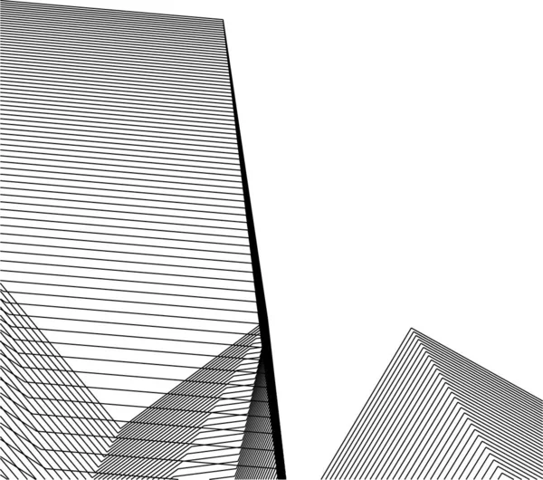 Formas Geométricas Mínimas Linhas Arquitetônicas —  Vetores de Stock