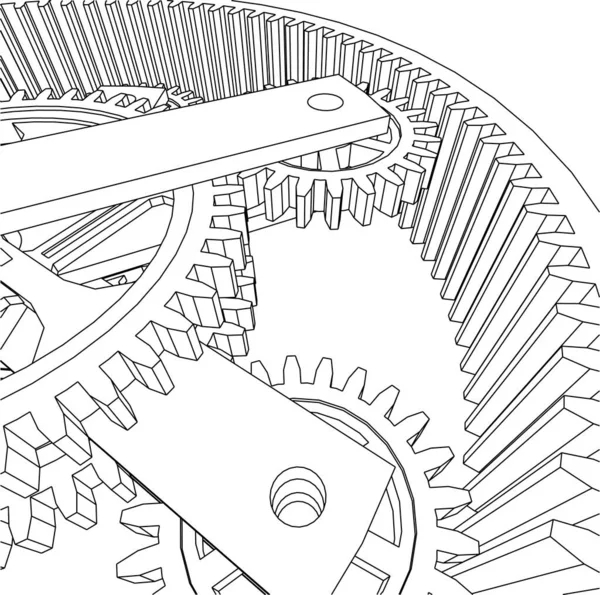 Elvont Rajzvonalak Építészeti Képzőművészetben Minimális Geometriai Formák — Stock Vector