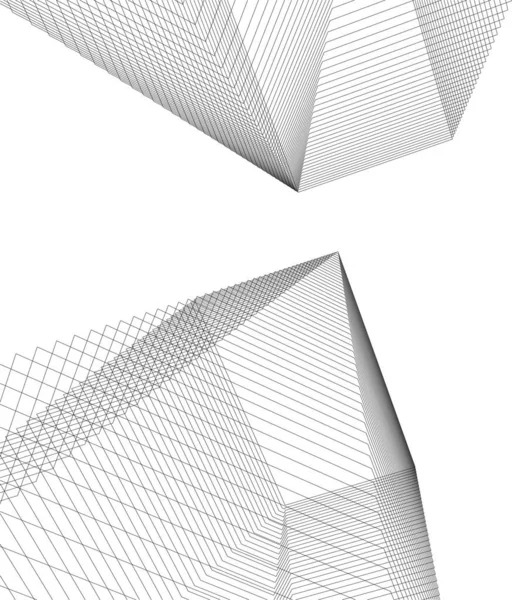 Forme Geometriche Minimali Linee Architettoniche — Vettoriale Stock