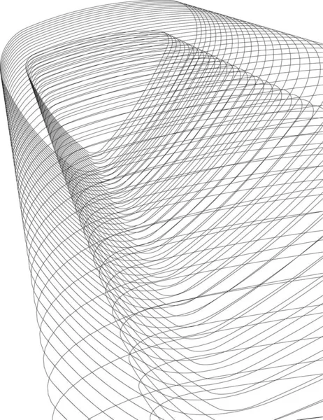 建築芸術の概念における抽象的な線や最小限の幾何学的形状 — ストックベクタ