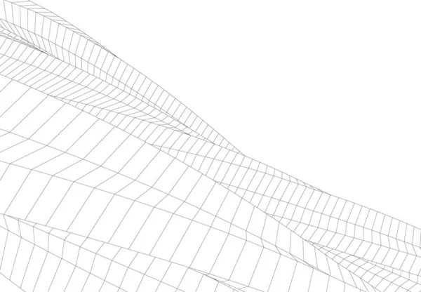 Linhas Abstratas Desenho Conceito Arte Arquitetônica Formas Geométricas Mínimas —  Vetores de Stock