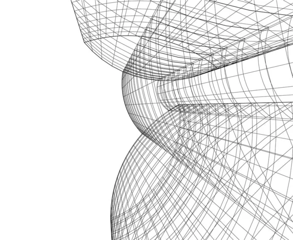 建築芸術の概念における抽象的な線や最小限の幾何学的形状 — ストックベクタ