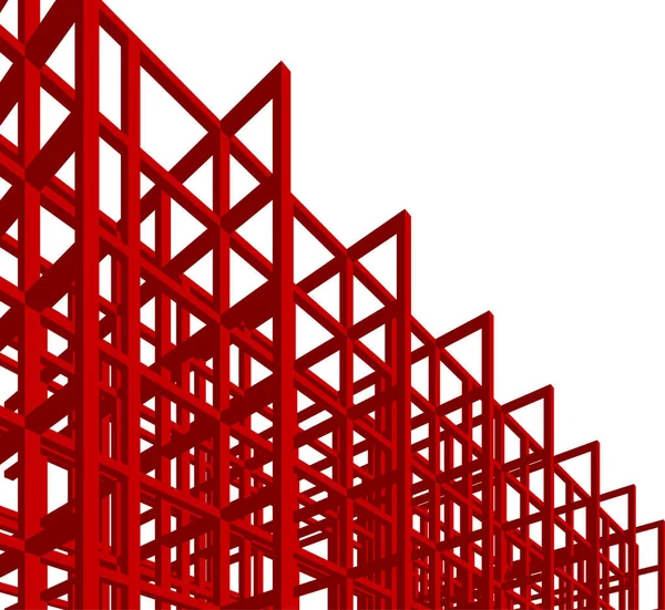 Abstrakte Zeichnungslinien Architektonischen Kunstkonzept Minimale Geometrische Formen — Stockvektor