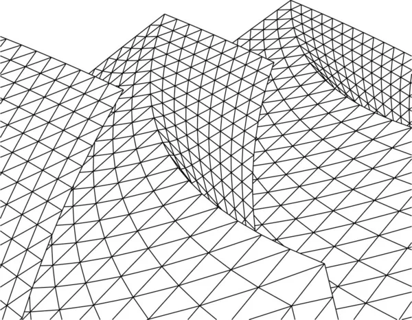 Abstrakta Teckningslinjer Arkitektonisk Konst Koncept Minimala Geometriska Former — Stock vektor