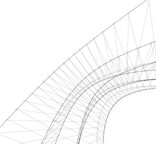 Formas Geométricas Mínimas Líneas Arquitectónicas — Vector de stock