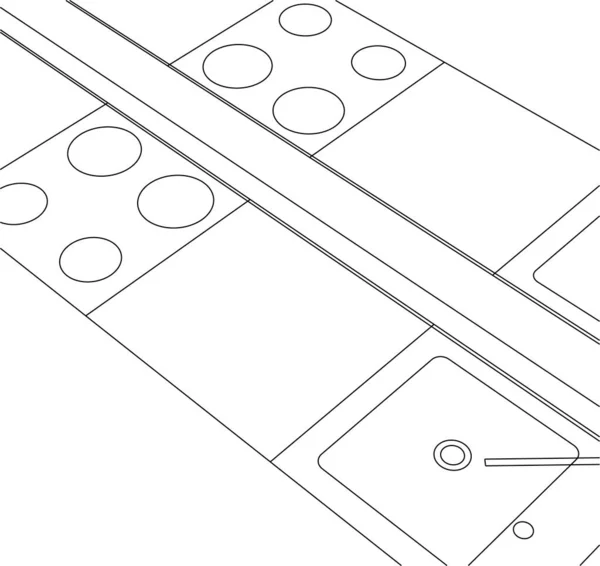 Abstracte Tekenlijnen Architectonisch Kunstconcept Minimale Geometrische Vormen — Stockvector