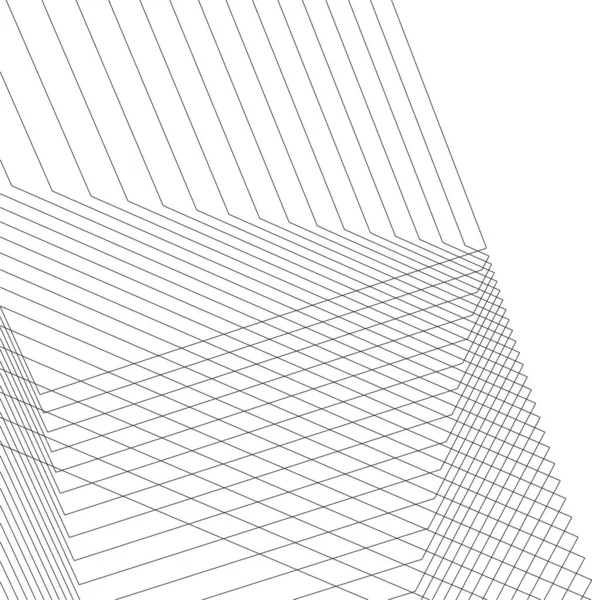 Αφηρημένες Σχεδιαστικές Γραμμές Στην Αρχιτεκτονική Τέχνη Έννοια Λευκό Φόντο Ελάχιστα — Διανυσματικό Αρχείο