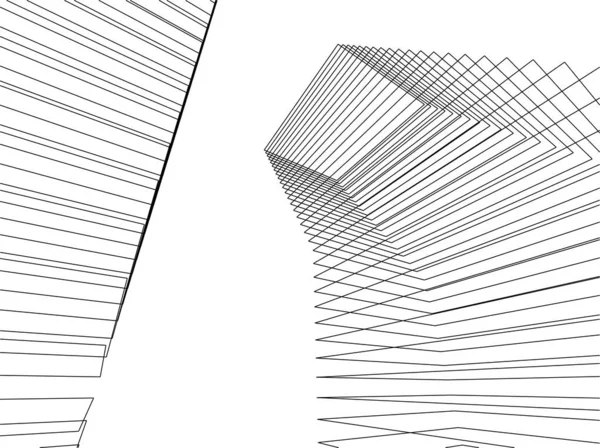 Minimalne Kształty Geometryczne Linie Architektoniczne — Wektor stockowy