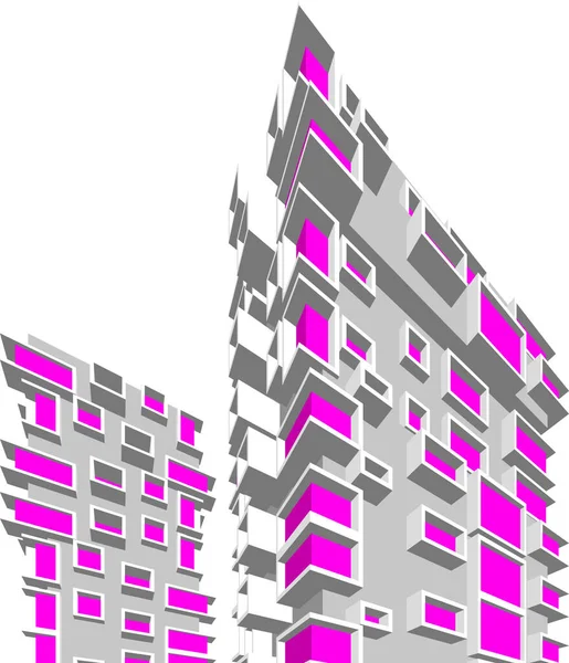 Líneas Abstractas Dibujo Concepto Arte Arquitectónico Formas Geométricas Mínimas — Archivo Imágenes Vectoriales