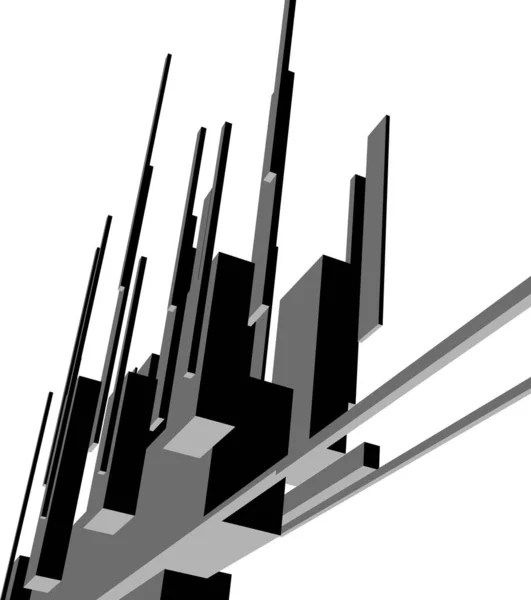 Formas Geométricas Mínimas Líneas Arquitectónicas — Vector de stock