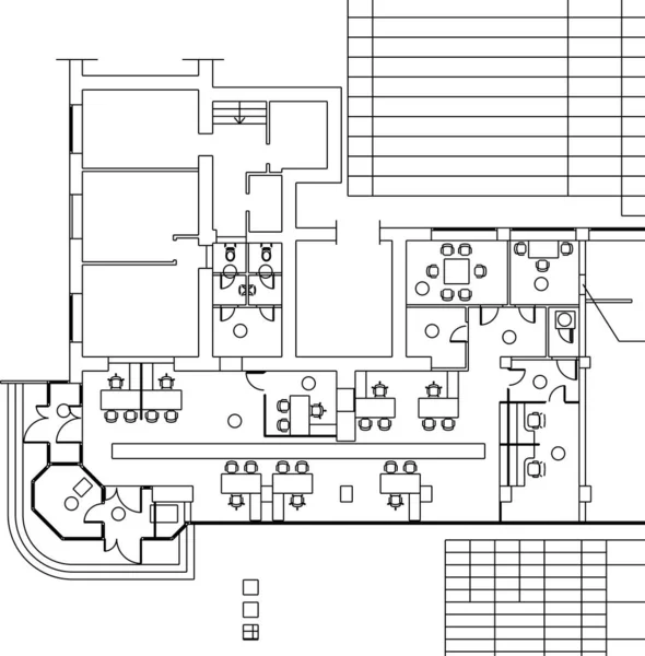 Abstraktní Kreslicí Čáry Architektonickém Pojetí Minimální Geometrické Tvary — Stockový vektor