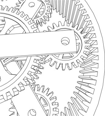 Mimari sanat konseptinde soyut çizgiler, minimum geometrik şekiller. 