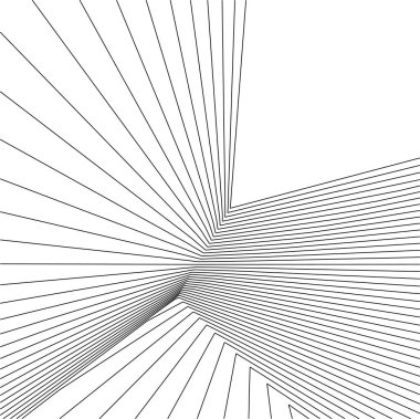 Mimari sanat konseptinde soyut çizgiler, minimum geometrik şekiller. 