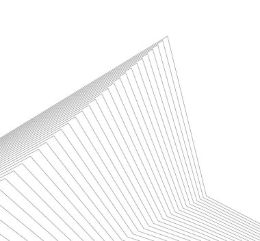 Mimari sanat konseptinde soyut çizgiler, minimum geometrik şekiller.