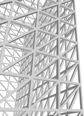 Mimari sanat konseptinde soyut çizgiler, minimum geometrik şekiller. 