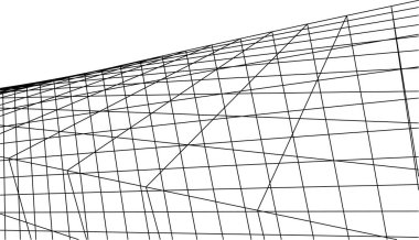 Mimari sanat konseptinde soyut çizgiler, minimum geometrik şekiller. 