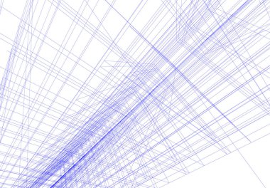 Mimari sanat konseptinde soyut çizgiler, minimum geometrik şekiller. 