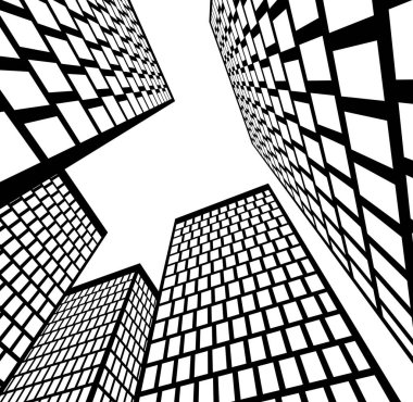 Mimari sanat konseptinde soyut çizgiler, minimum geometrik şekiller. 