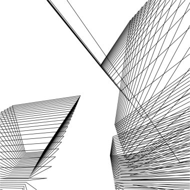 minimal geometrik şekiller, mimari çizgiler