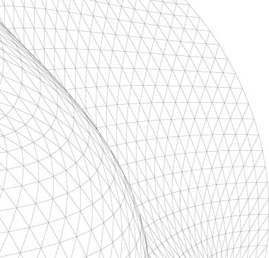 Mimari sanat konseptinde soyut çizgiler, minimum geometrik şekiller. 