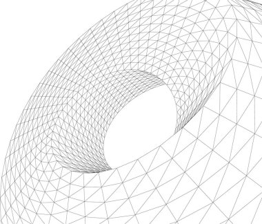 Mimari sanat konseptinde soyut çizgiler, minimum geometrik şekiller. 