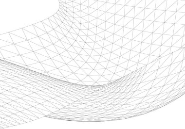 Mimari sanat konseptinde soyut çizgiler, minimum geometrik şekiller. 