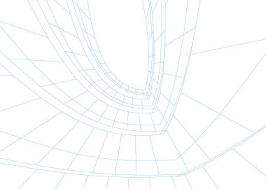 Mimari sanat konseptinde soyut çizgiler, minimum geometrik şekiller. 