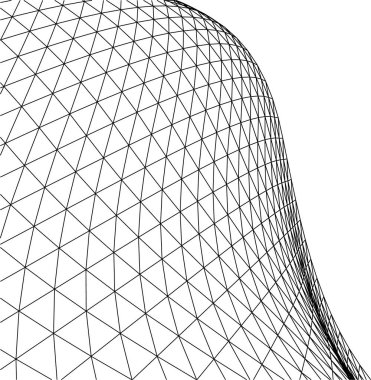 Mimari sanat konseptinde soyut çizgiler, minimum geometrik şekiller. 