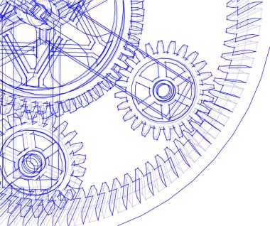 Mimari sanat konseptinde soyut çizgiler, minimum geometrik şekiller. 
