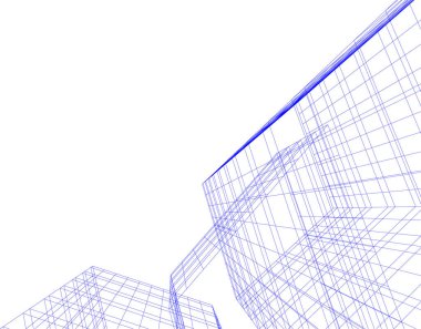 Mimari sanat konseptinde soyut çizgiler, minimum geometrik şekiller. 