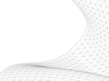 Mimari sanat konseptinde soyut çizgiler, minimum geometrik şekiller. 