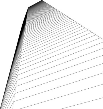 Mimari sanat konseptinde soyut çizgiler, minimum geometrik şekiller. 