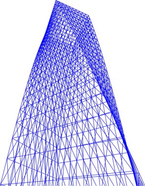 Mimari sanat konseptinde soyut çizgiler, minimum geometrik şekiller.