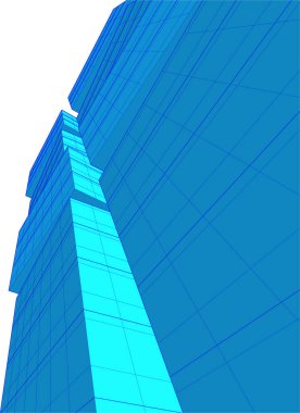 Mimari sanat konseptinde soyut çizgiler, minimum geometrik şekiller.